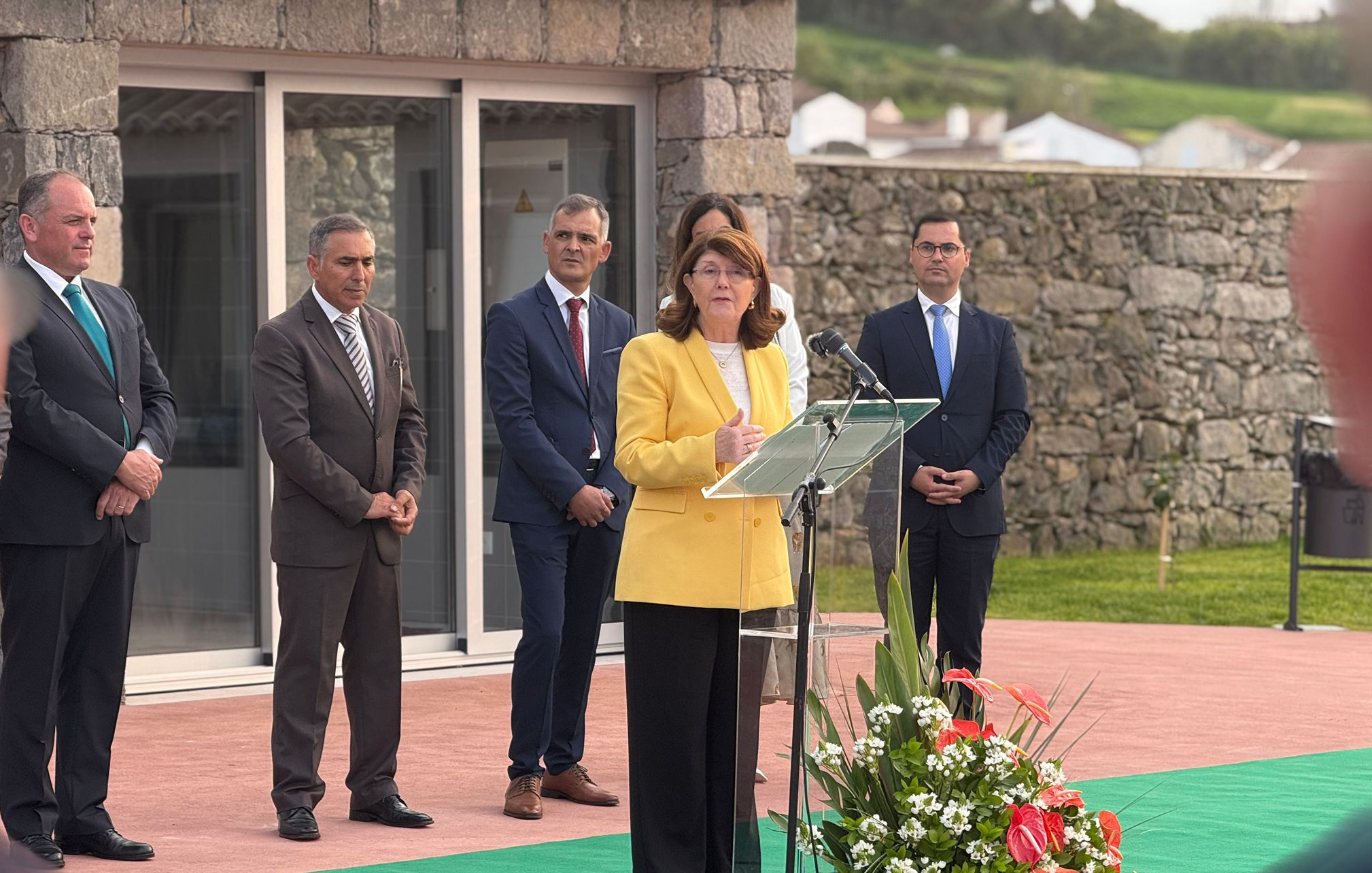 Cerimónia de inauguração da Empreitada de Requalificação da Praça Central de Santana