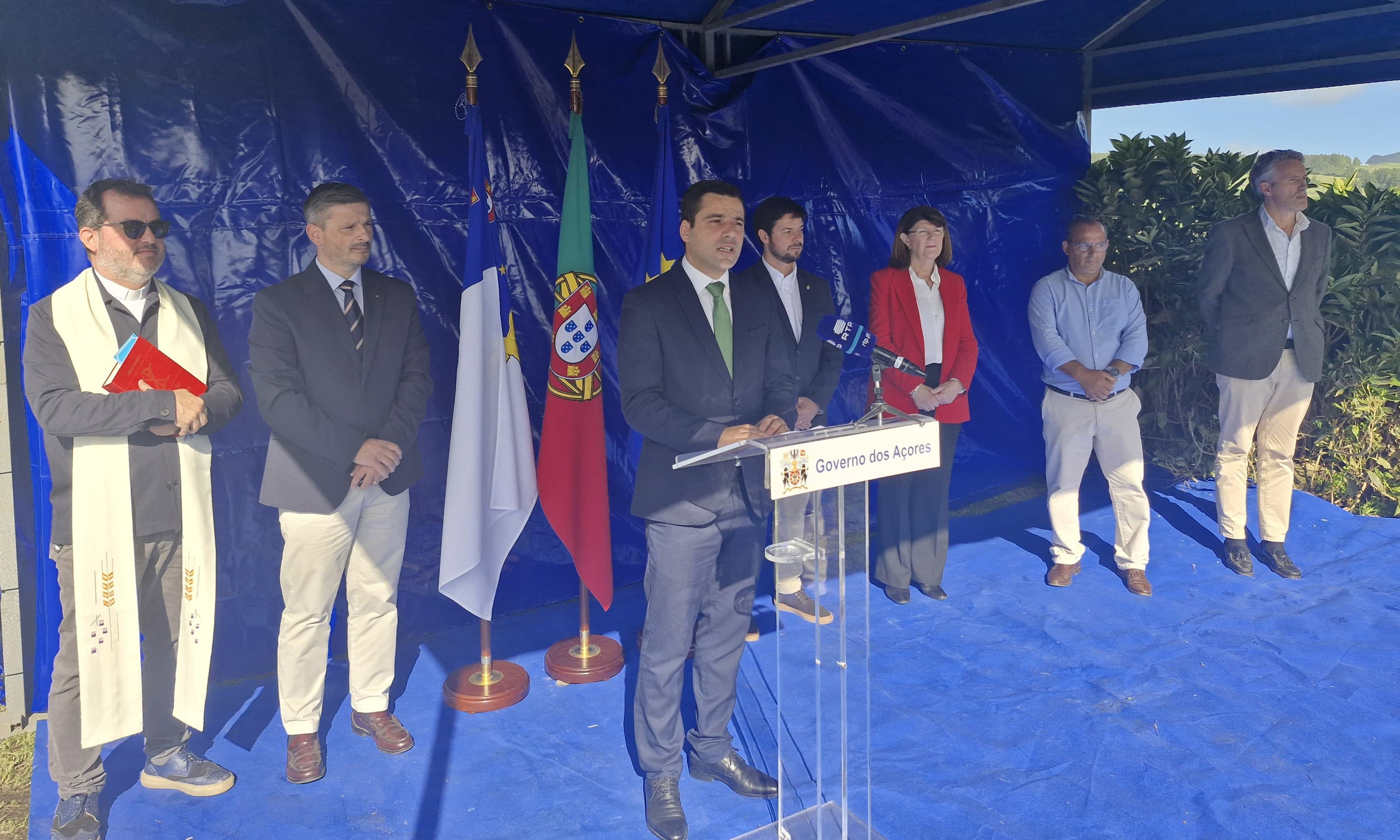 Inauguração da empreitada de construção de bacias de retenção de caudais sólidos nas ribeiras da zona Sudoeste da ilha Terceira