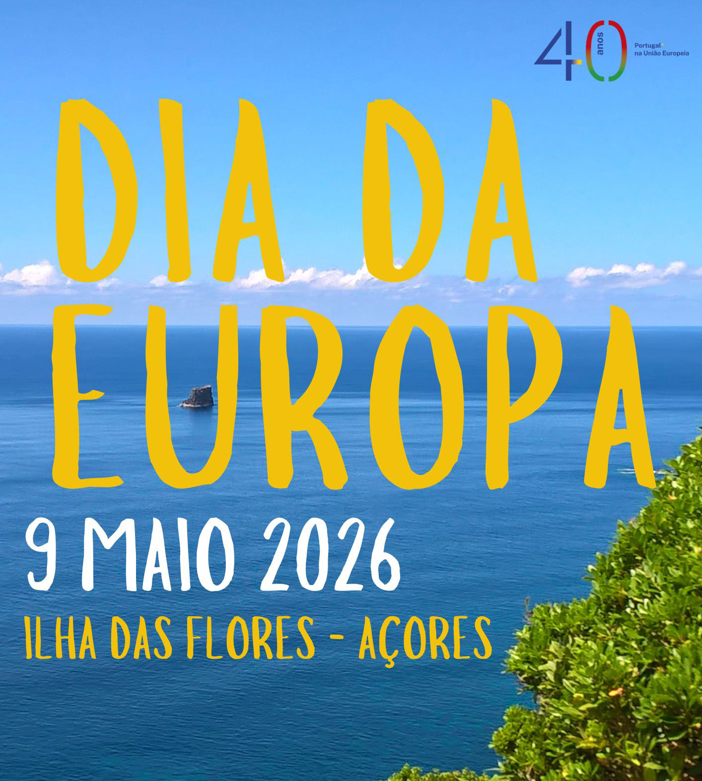 Comemorações do Dia da Europa na ilha das Flores - cartaz