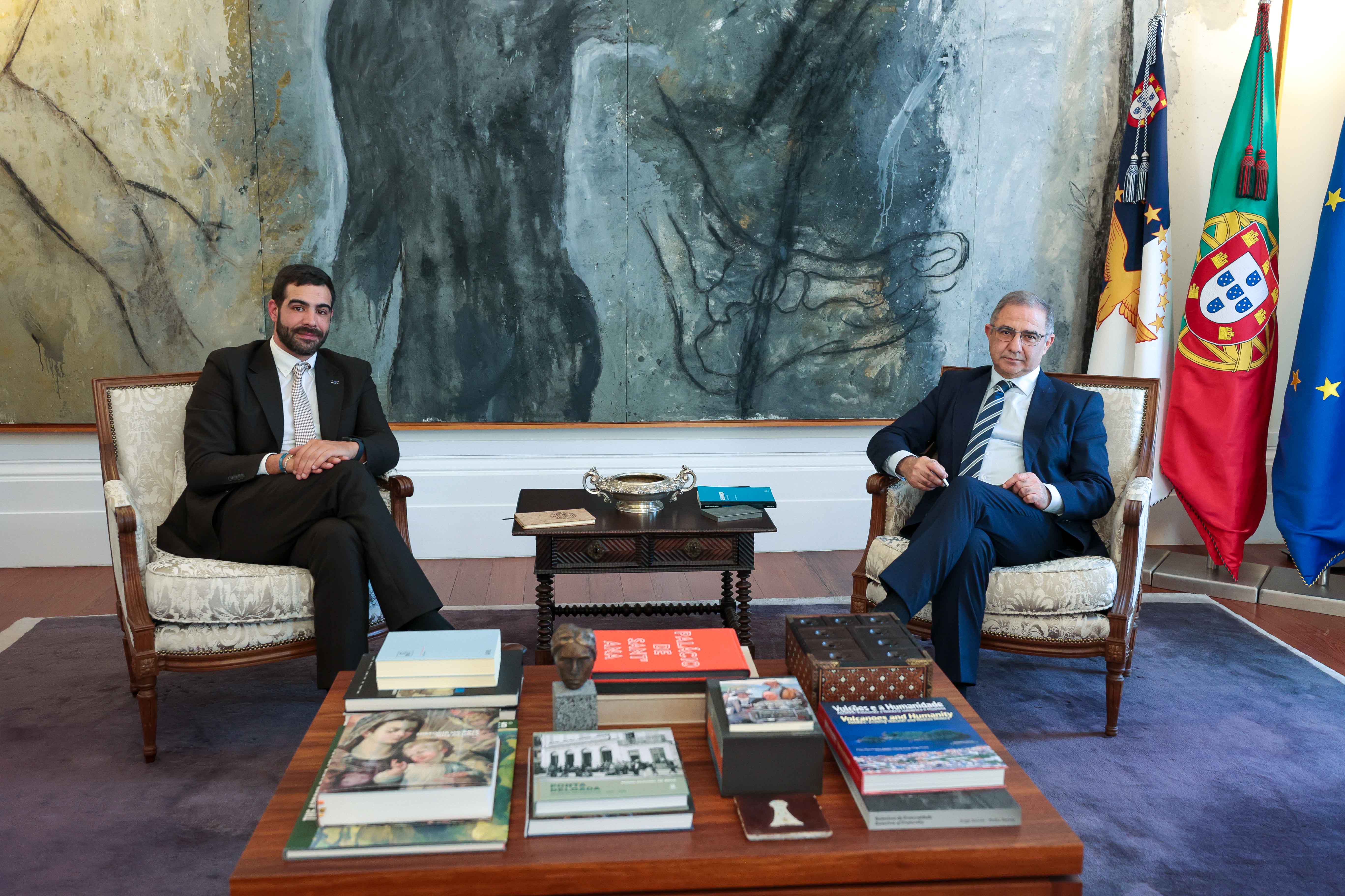 Audiência de apresentação de cumprimentos ao Presidente do Sindicato Nacional de Oficiais de Polícia, Subintendente Bruno Carvalho Pereira