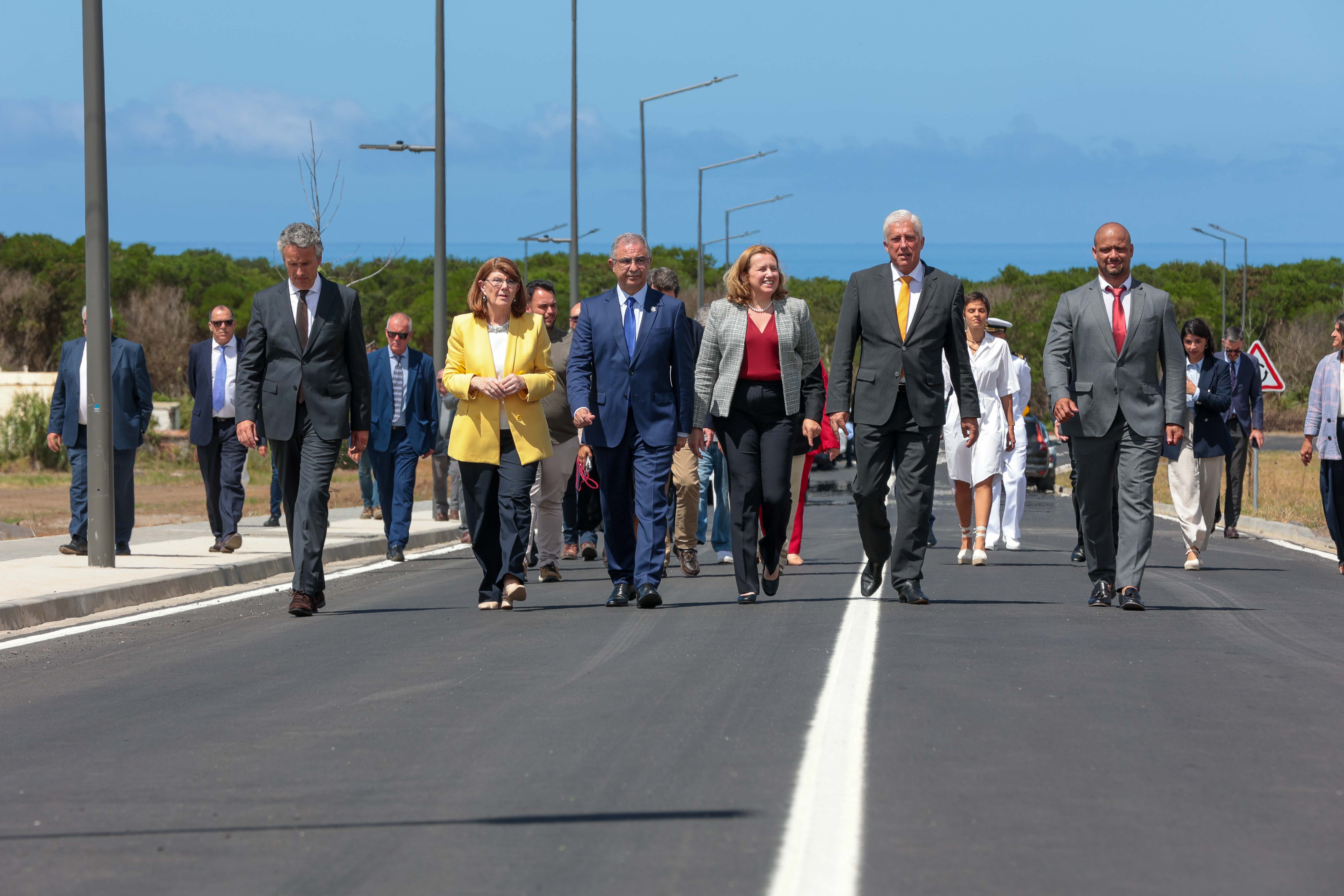 Cerimónia de inauguração da Variante a Vila do Porto