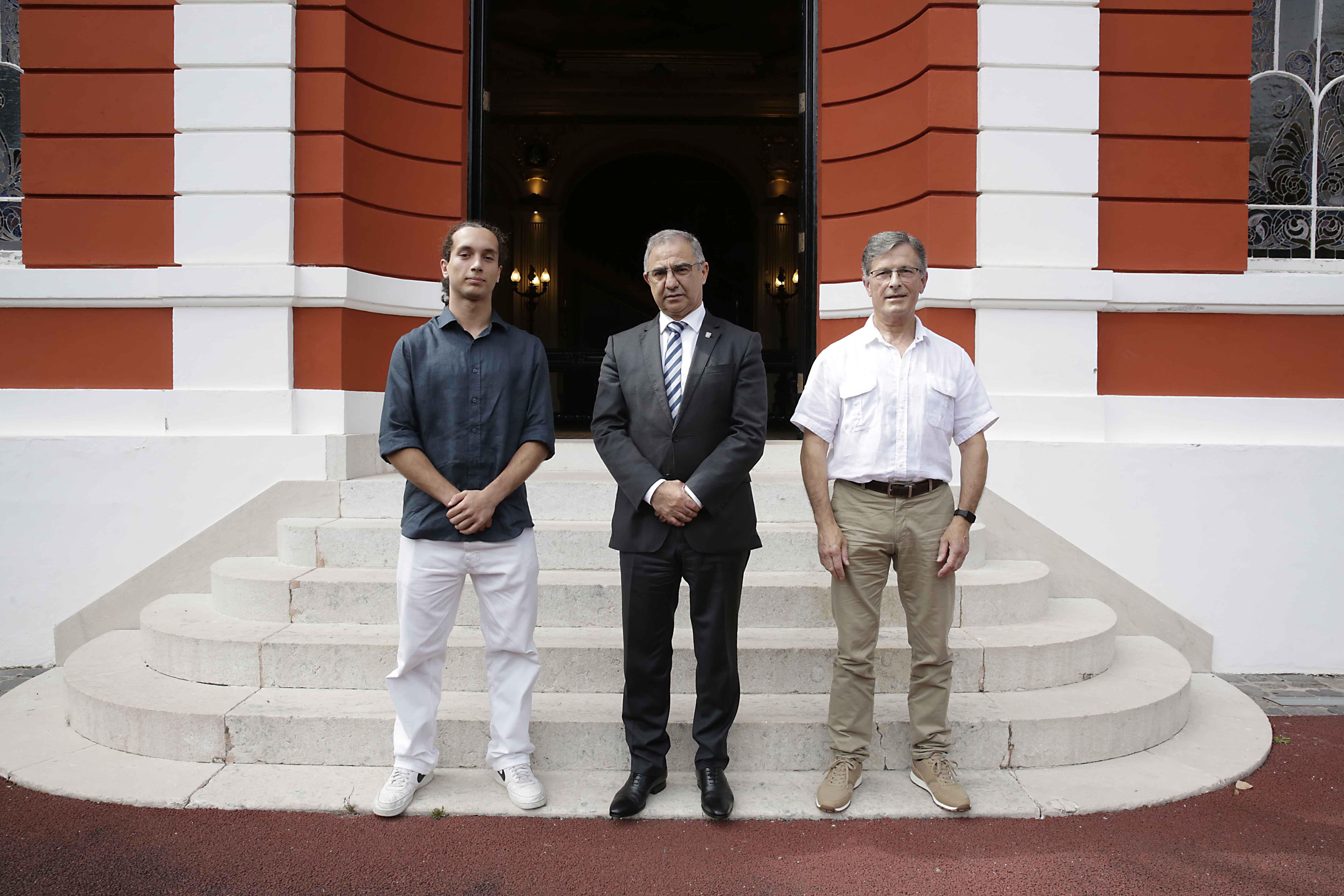 Audiência ao jovem atleta Martim Melo, do Karaté Clube de Ponta Delgada