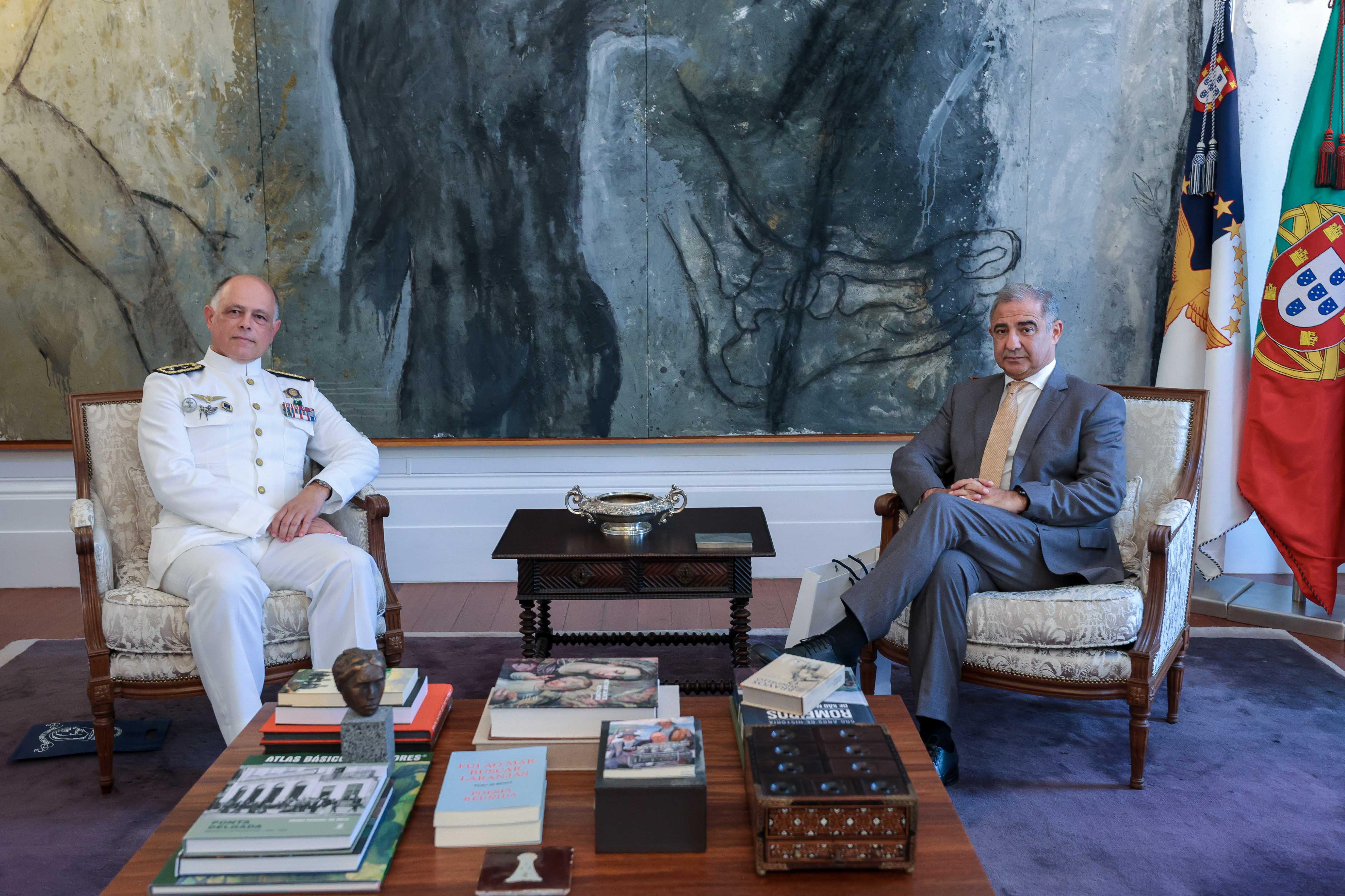 Audiência de despedida ao Comandante da Zona Marítima dos Açores, Comodoro Conceição Lopes