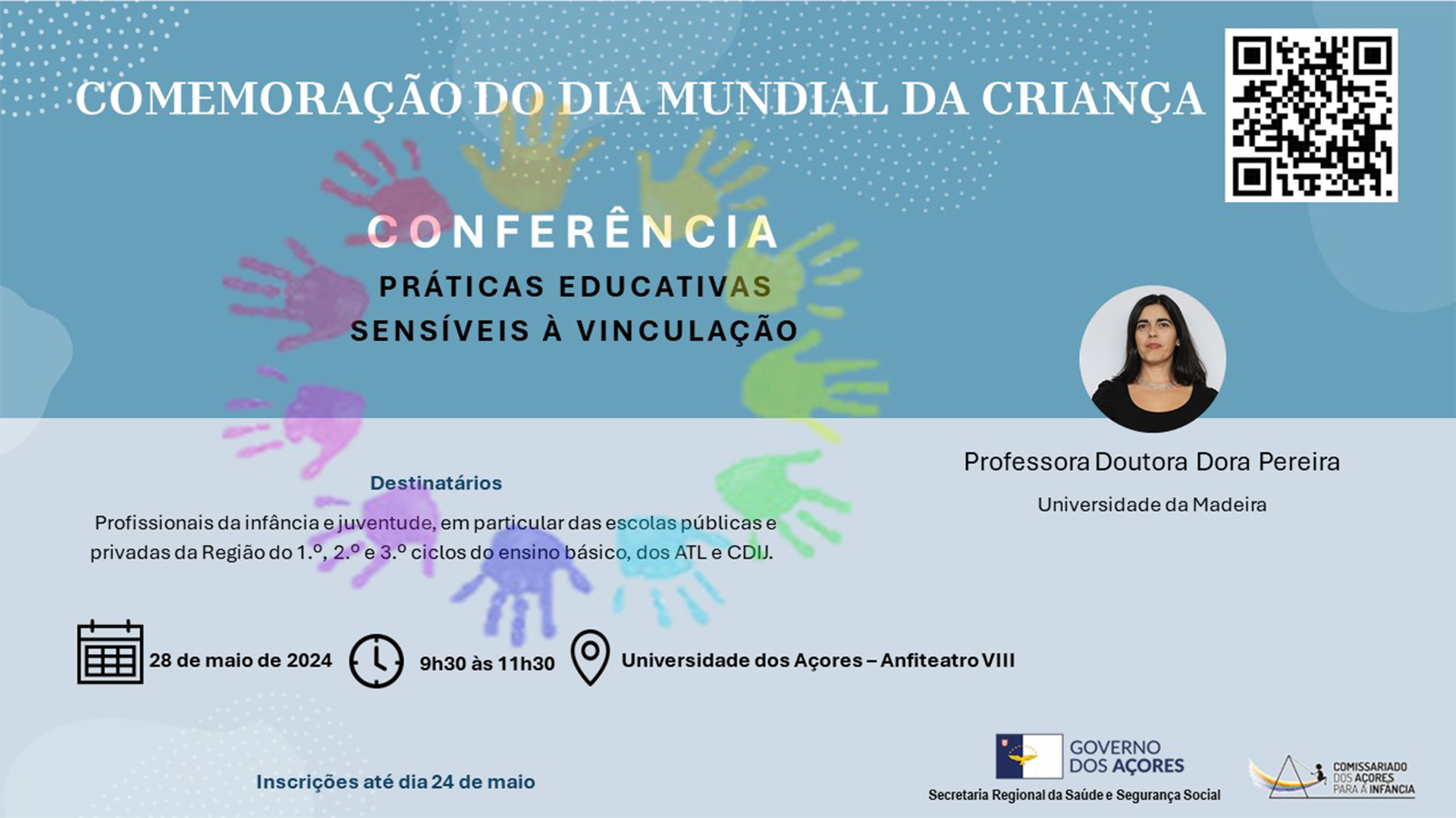 Comissariado dos Açores para a Infância assinala Dia Mundial da Criança com conferência sobre Práticas Educativas - cartaz