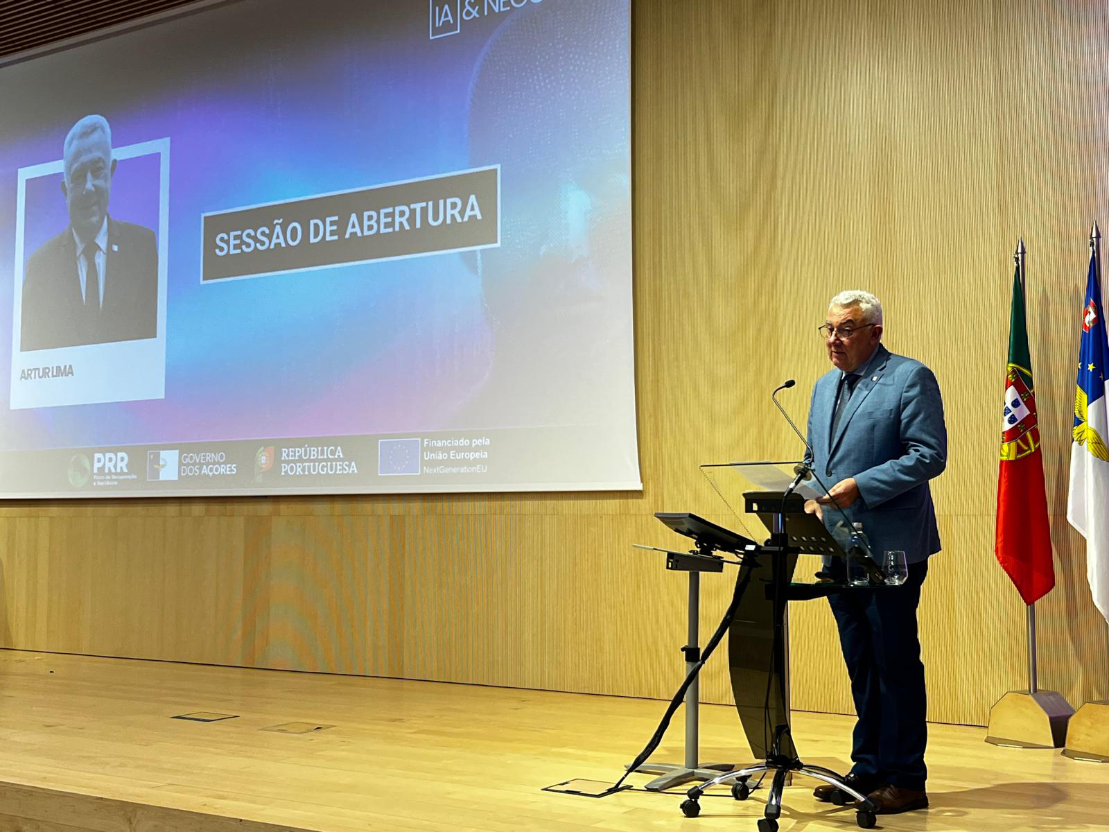 Abertura do evento “IA & Negócios”, que decorreu no NONAGON 