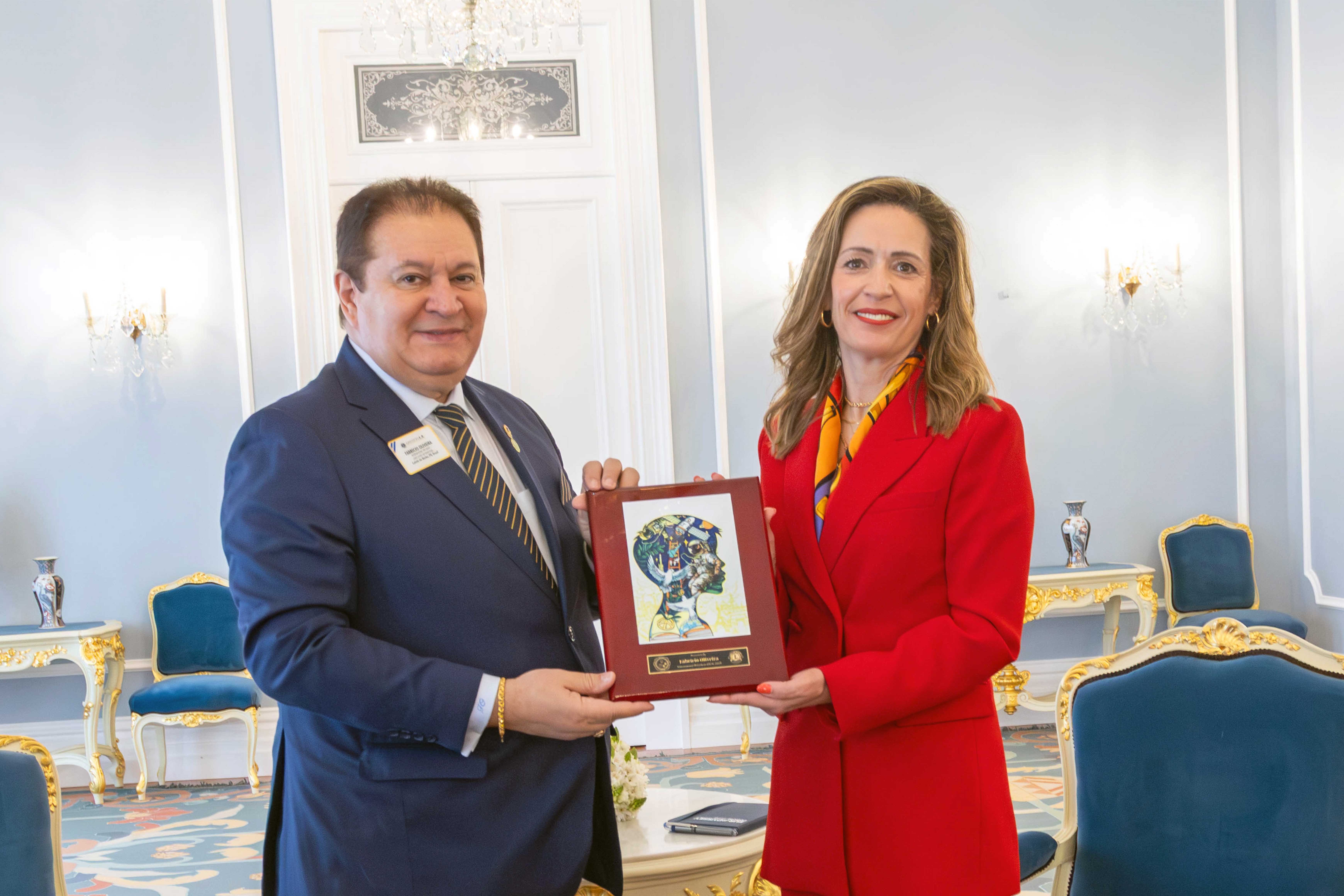 Audiência ao Presidente Internacional da Associação Internacional de Lions Clubes, Fabrício Oliveira