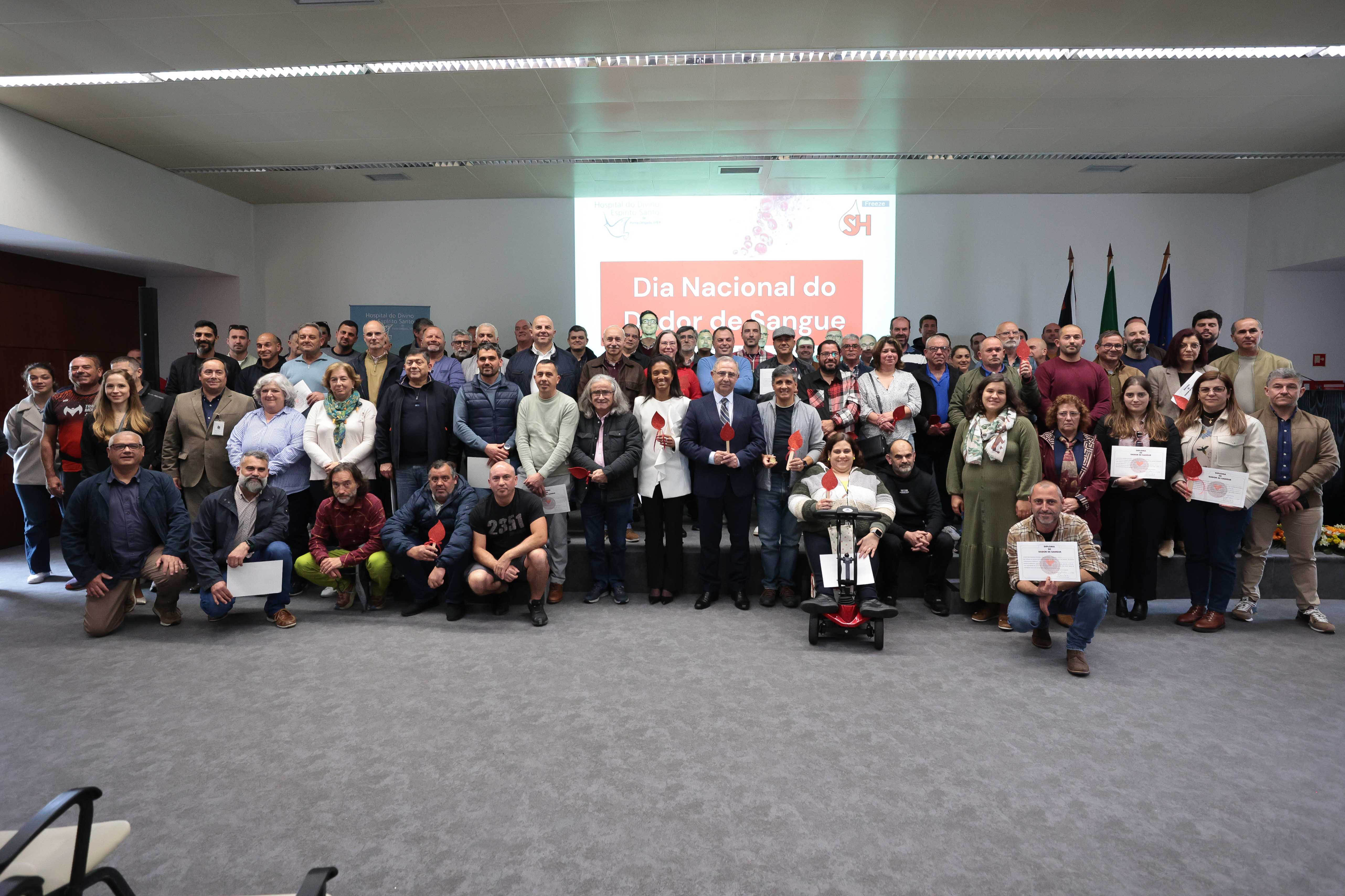 Cerimónia de homenagem e reconhecimento público a dadores de sangue, no âmbito do Dia Nacional do Dador de Sangue