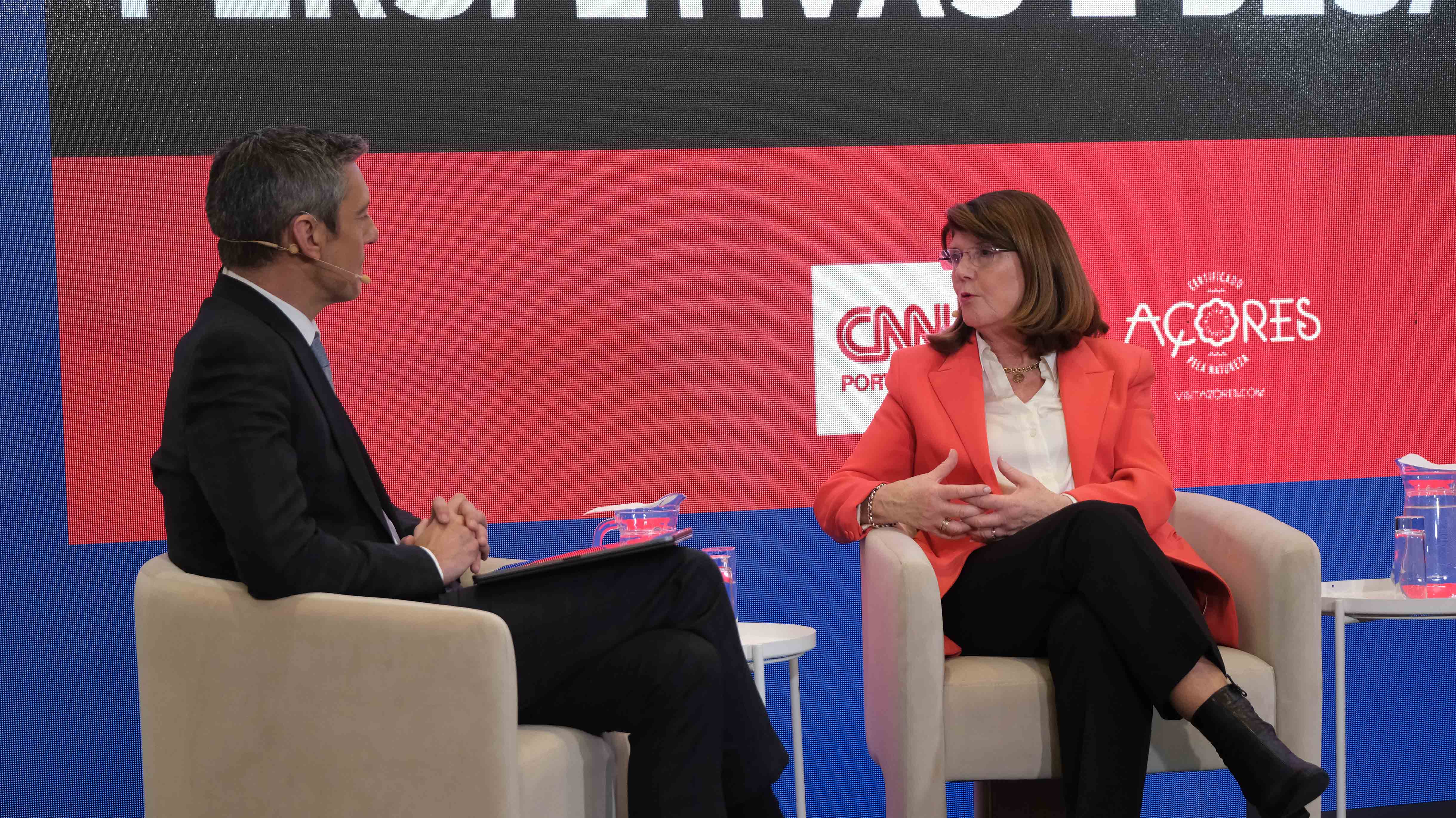Berta Cabral  em entrevista à CNN Talks