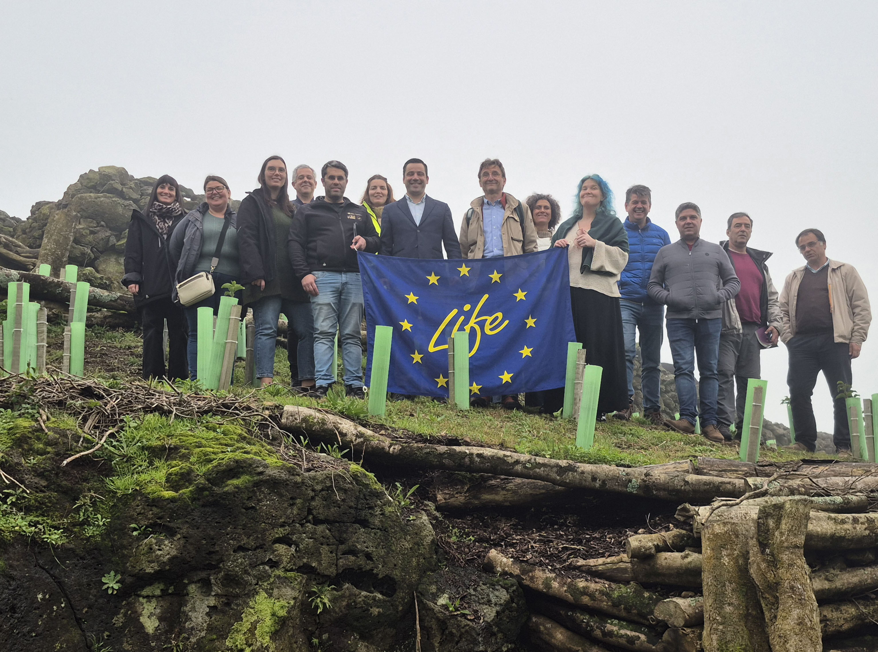 Visita de monitorização da Comissão Europeia, através da CINEA, às áreas de intervenção do projeto LIFE IP CLIMAZ na ilha Terceira